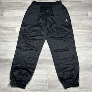 Nike Jordan Flight Woven Pants Womens Medium Black Windbreaker Jogger DV1452-010